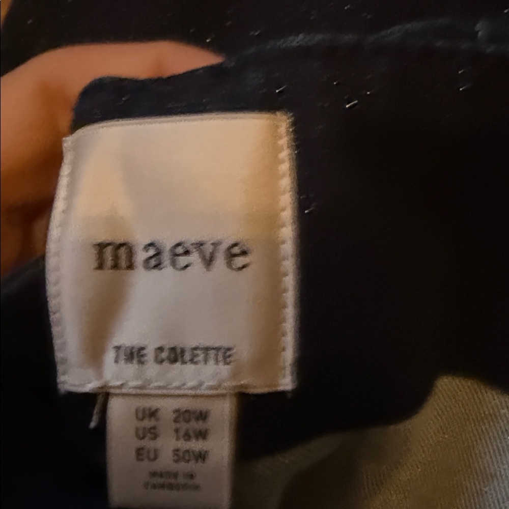 Anthropologie Maeve The Colette Sparkle Denim Cropped Wide Leg Jeans Sz 16W - Picture 6 of 8